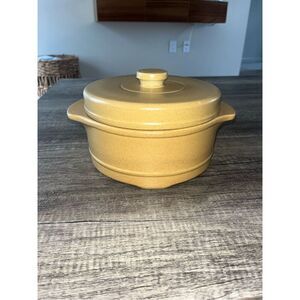 Vintage Kiln Craft Made in England Lidded Round Casserole Dish